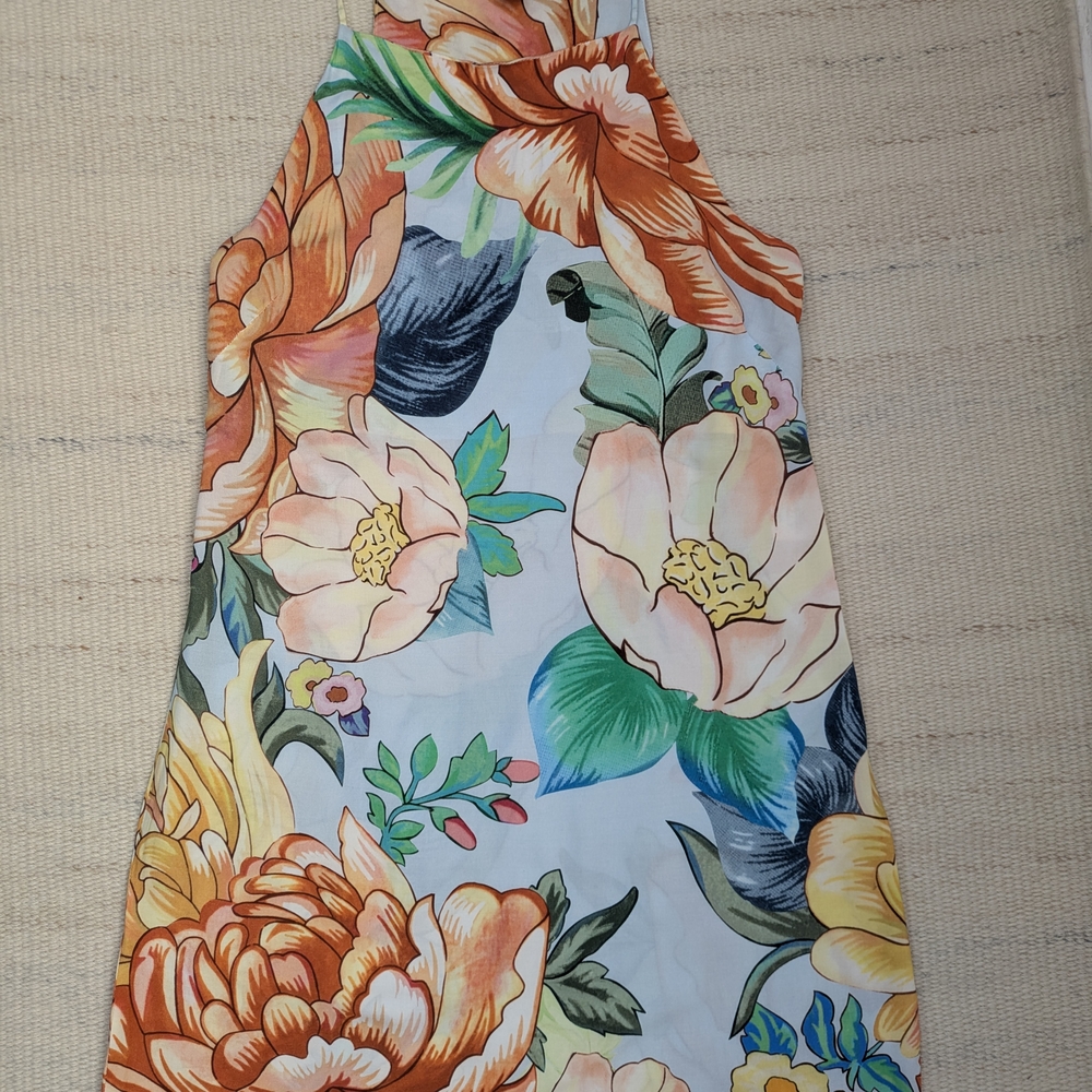 Farm Rio Floral Halter Summer Dress